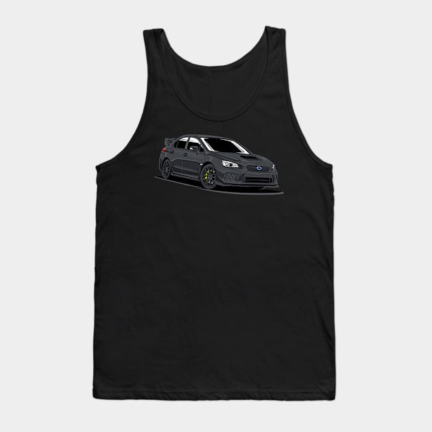 Subie Impreza STi (Black) Tank Top by afrcreativeart